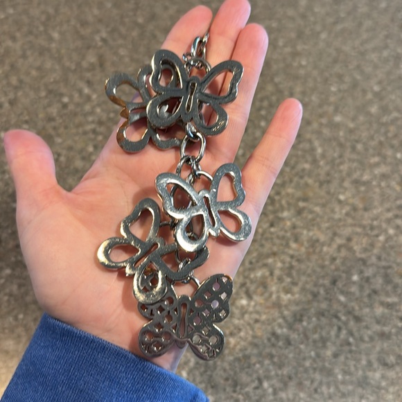 Y2k coach Swarovski crystal butterfly bag charm keychain - Picture 3 of 5